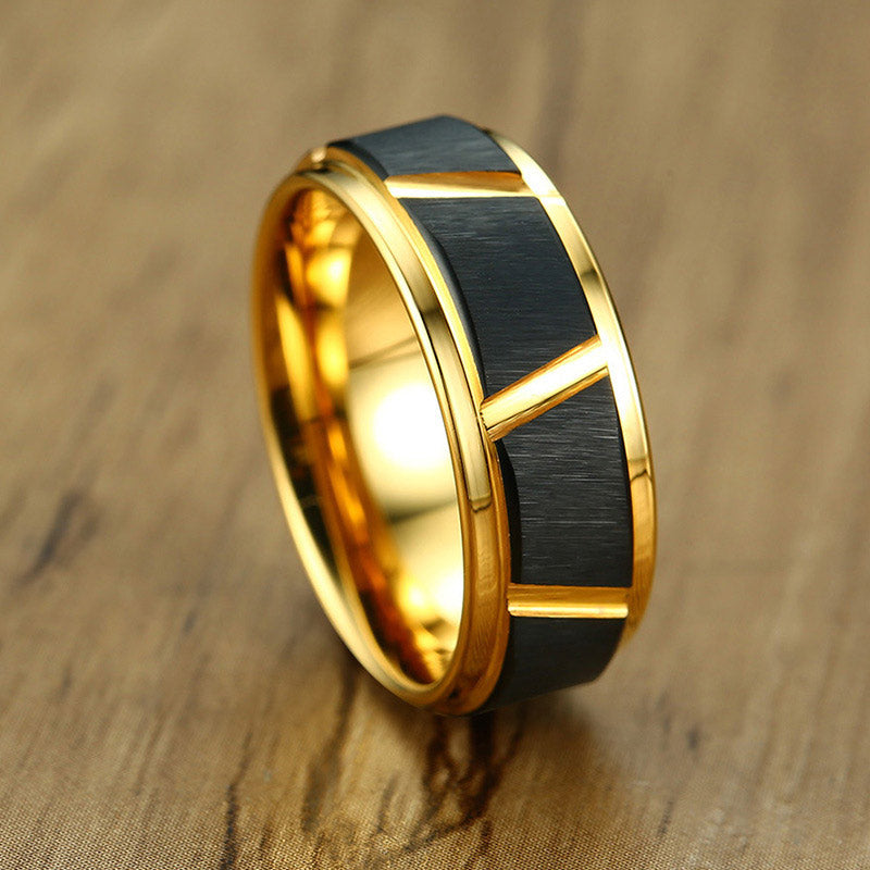 Custom Simple Matte Men Ring Tungsten