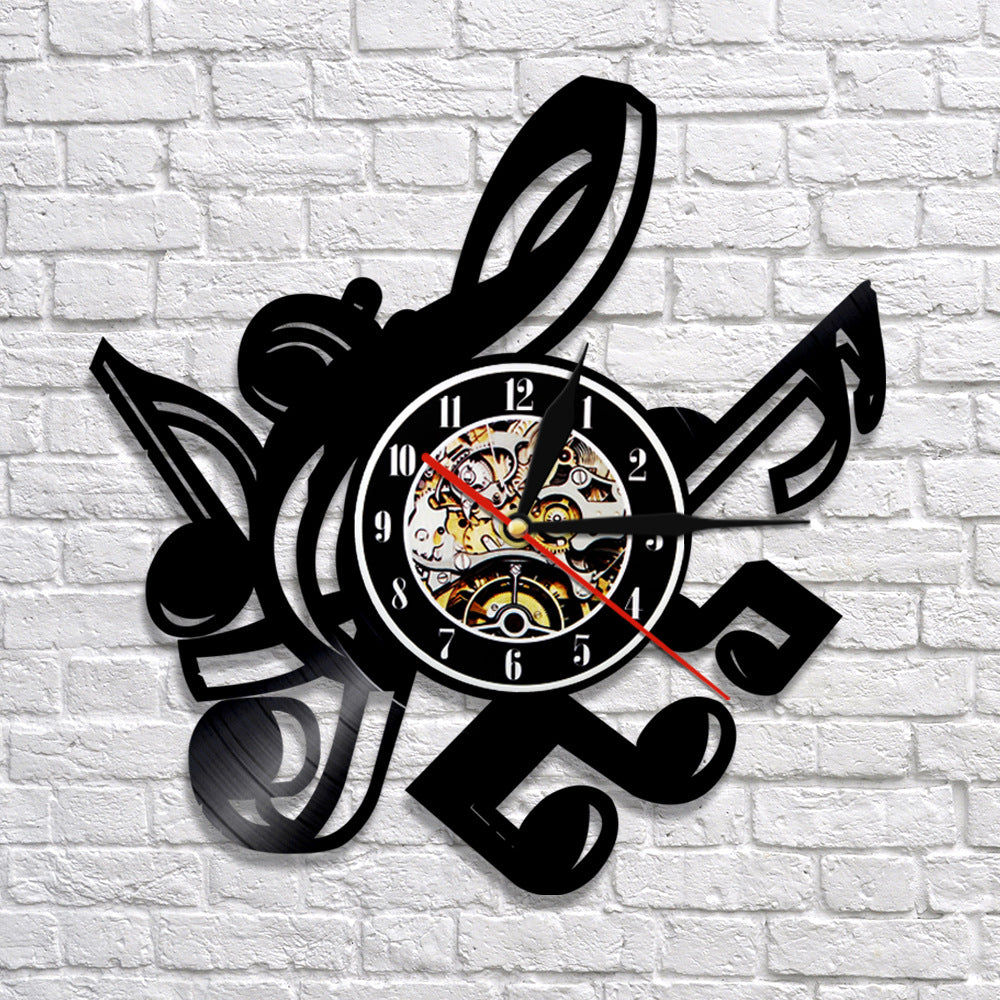 Wall Deco Silent Clock Gift for Music Lover