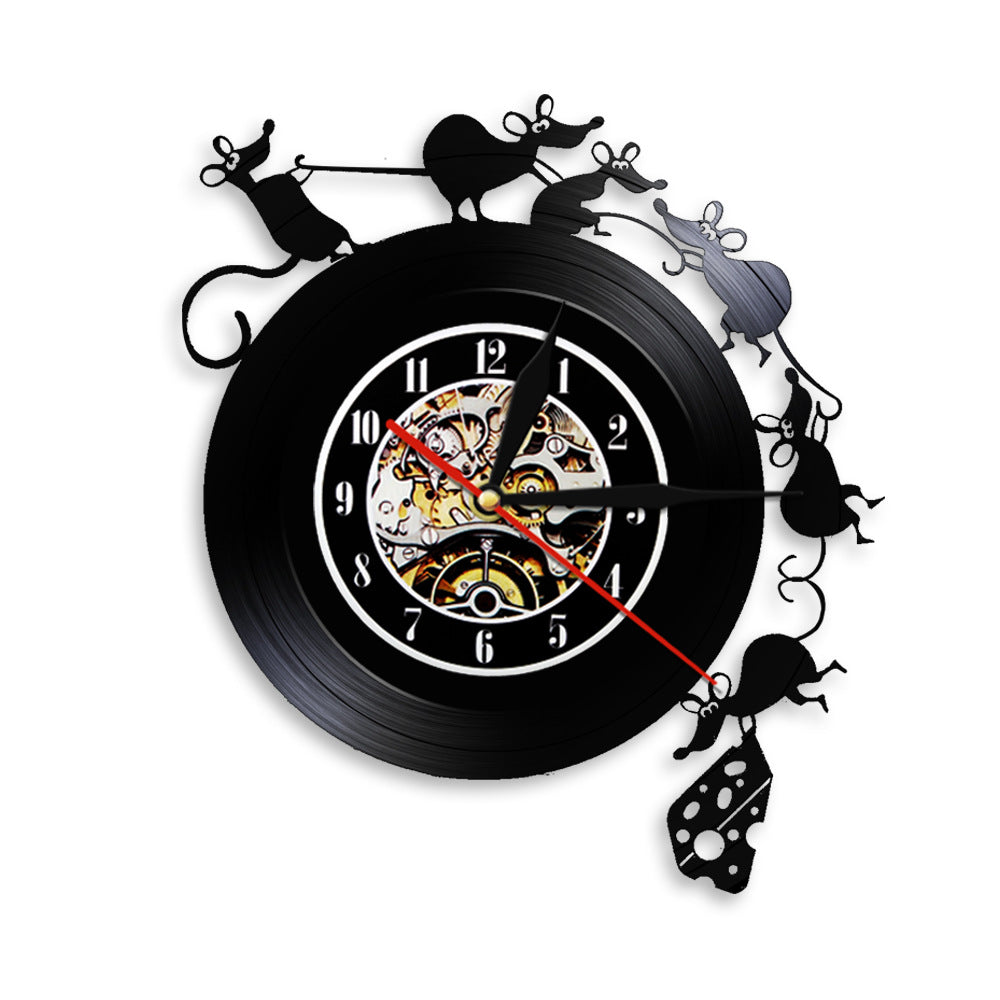 Cute Mouse Wall Deco Silent Clock