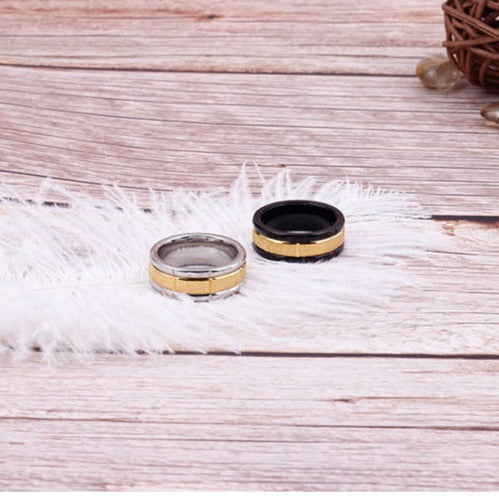 Custom Gold Plated Mens Weding Band 8mm