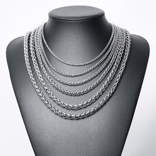 Mens Chain Necklace Stainless Steel Birthday Gift
