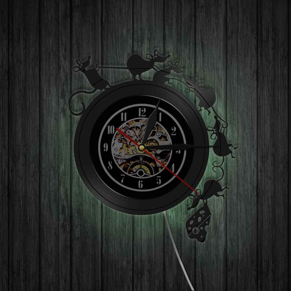 Cute Mouse Wall Deco Silent Clock