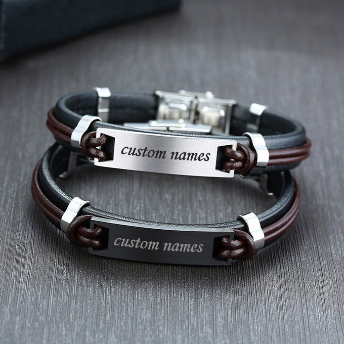 Engraved Bracelet Birthday Gift for Boyfriend