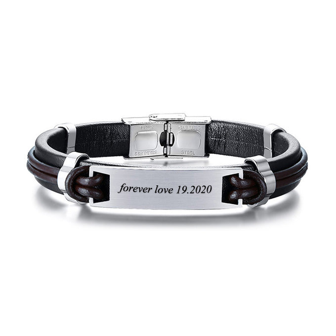 Engraved Bracelet Birthday Gift for Boyfriend
