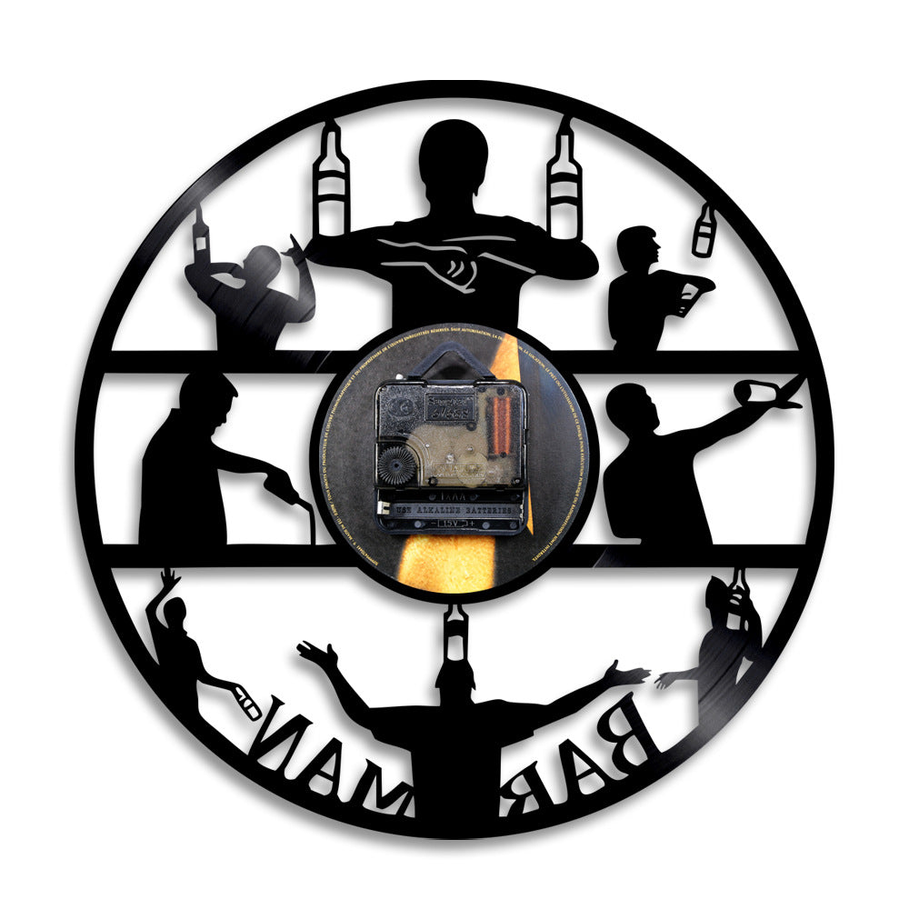 Wall Deco Clock Gift for Bartender