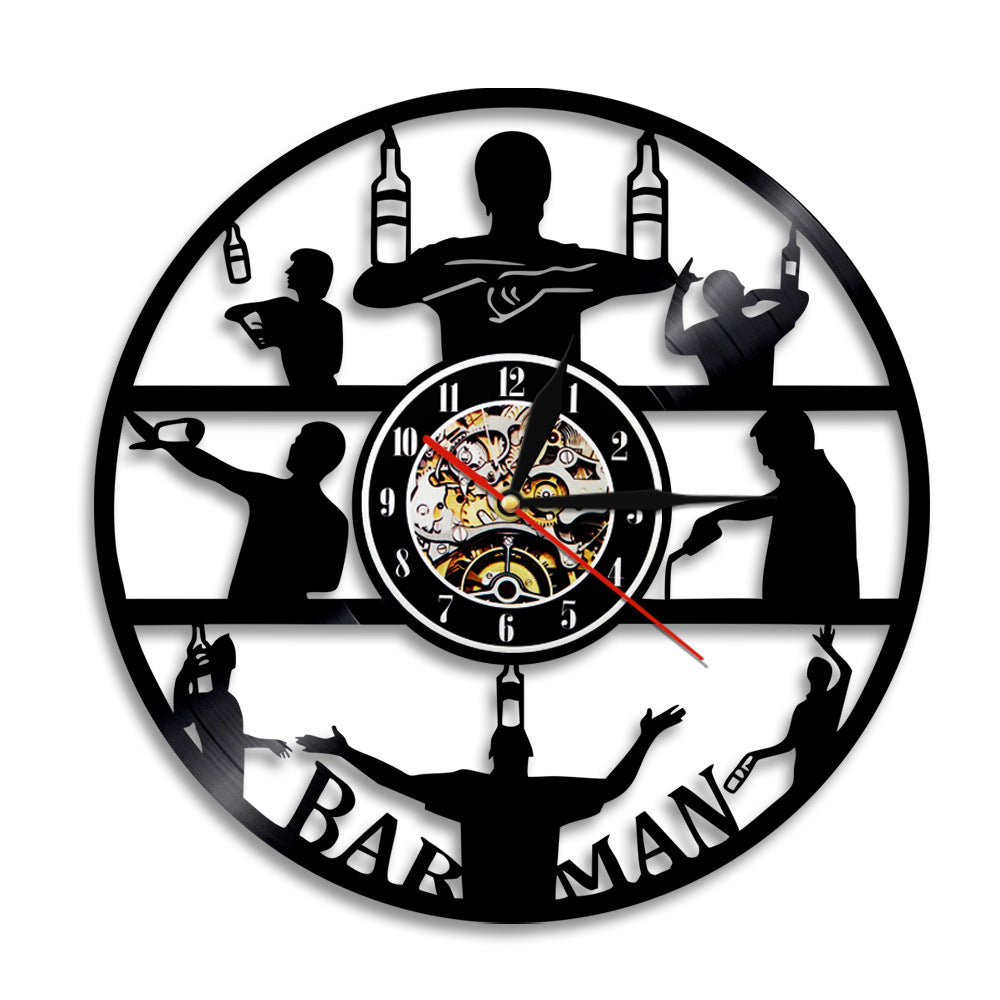 Wall Deco Clock Gift for Bartender