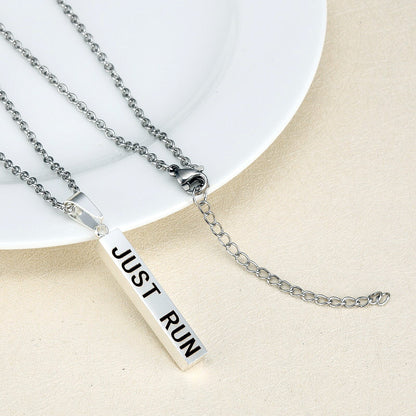 Wish Engraved Pendant Necklace for Her