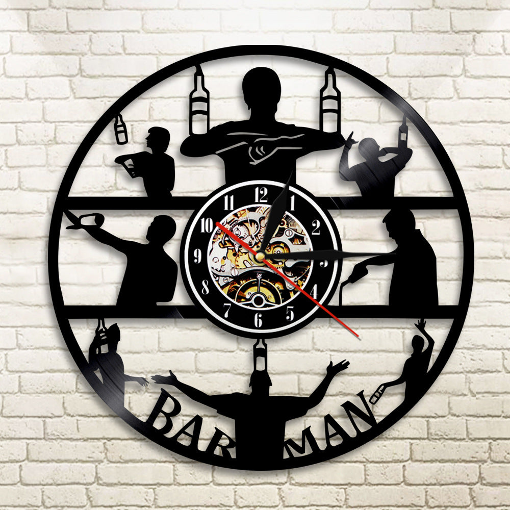 Wall Deco Clock Gift for Bartender