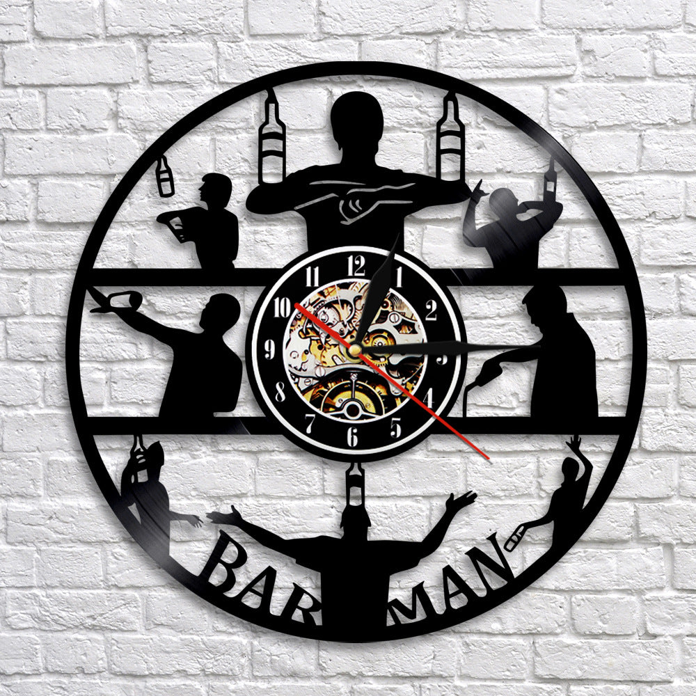 Wall Deco Clock Gift for Bartender