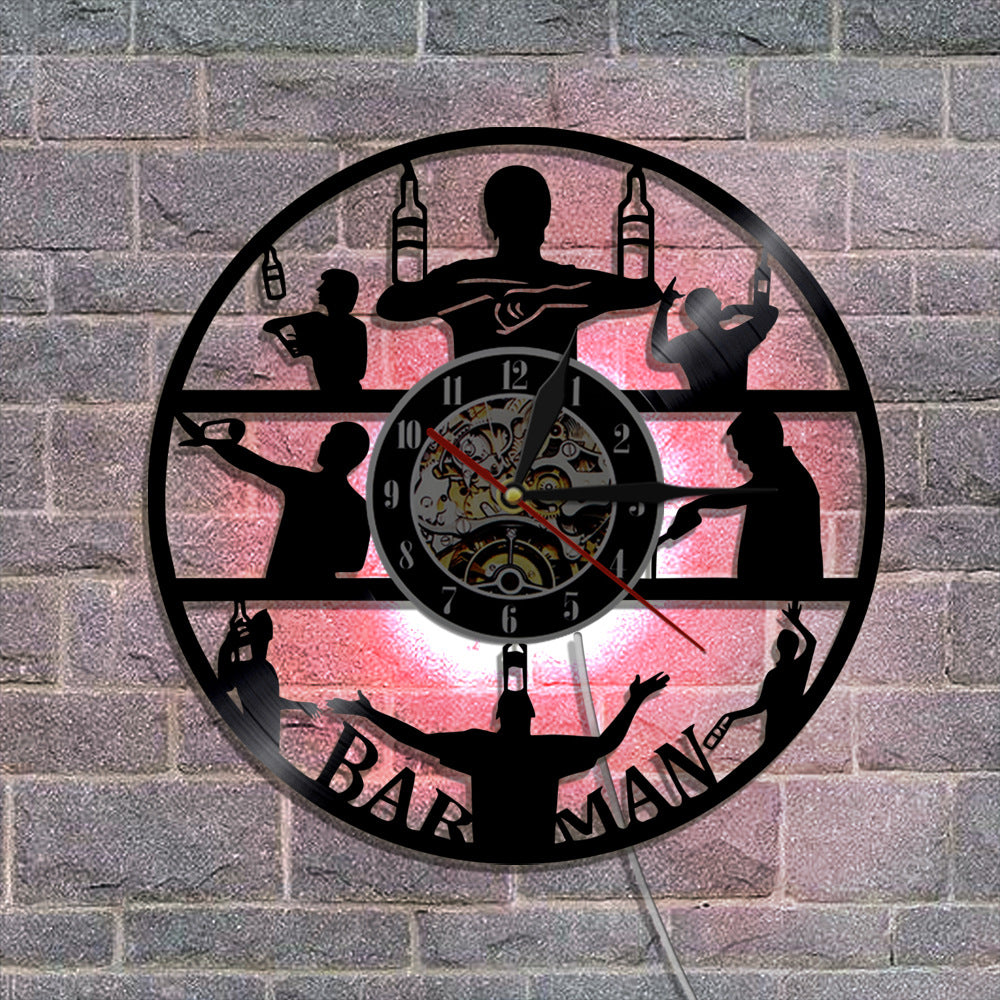 Wall Deco Clock Gift for Bartender