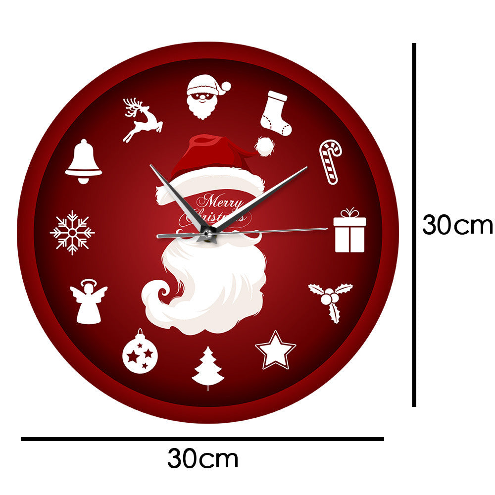 Christmas Wall Deco Silent Clock