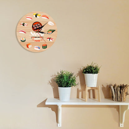 Wall Deco Clock for Japanese Sushi Restaurant