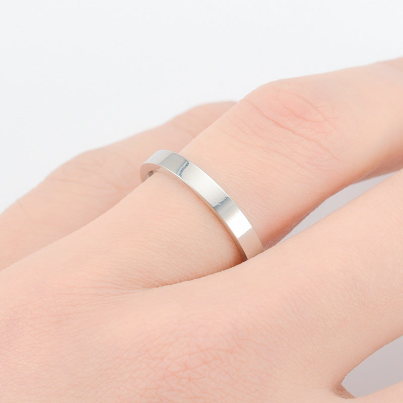 Custom Engraved Simple Marriage Unisex Ring