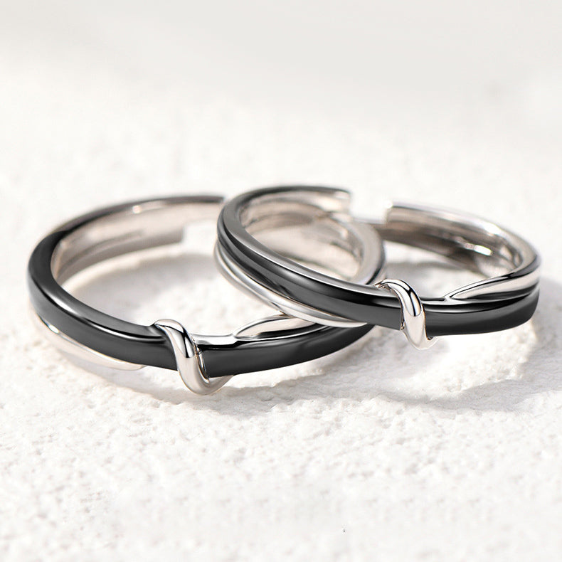 Personalized Knots Matching Wedding Bands for Two