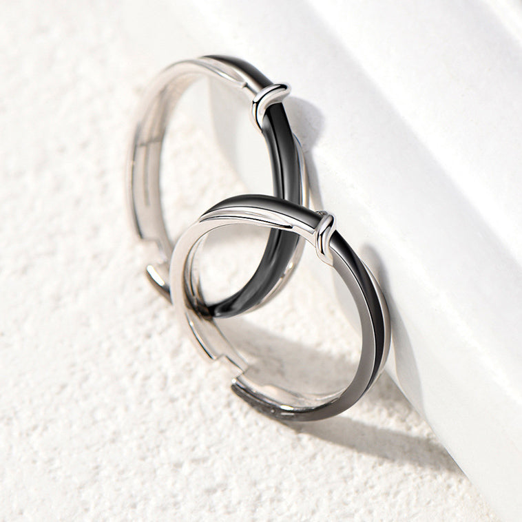 Personalized Knots Matching Wedding Bands for Two