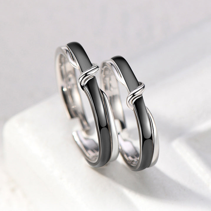 Personalized Knots Matching Wedding Bands for Two
