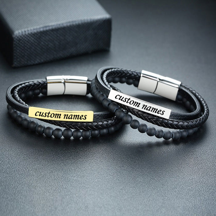 Name Plate Promise Bracelet Gift for Him