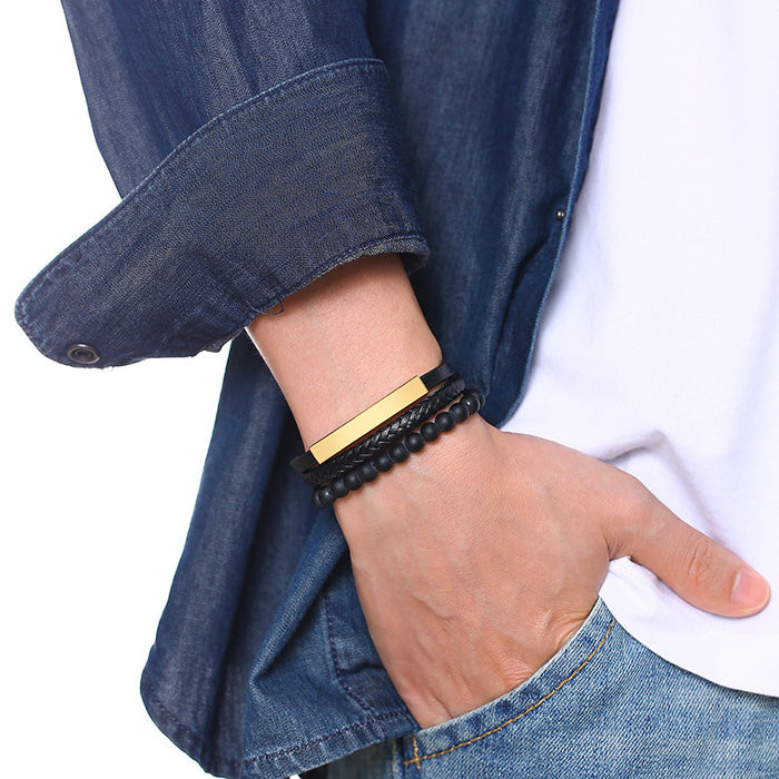 Name Plate Promise Bracelet Gift for Him