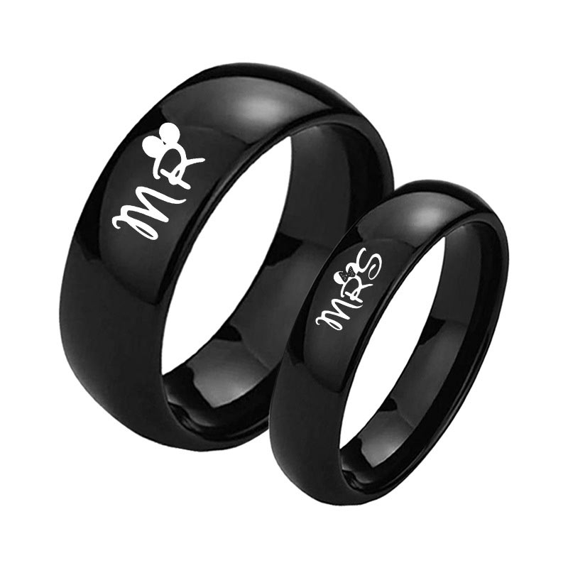 Custom Engraved Couple Wedding Bands for 2