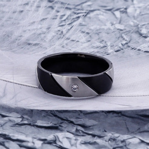 Custom Name Mens Fashion Promise Ring 8mm