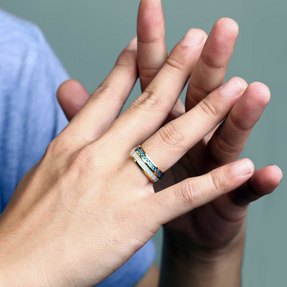 Custom Engraved Ring for Men Titanium