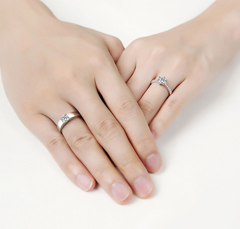 Couples Promise Rings Set (Adjustable Size)