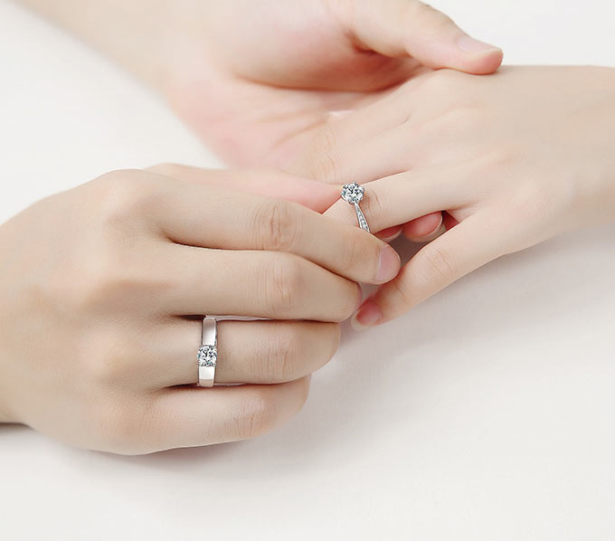 Couples Promise Rings Set (Adjustable Size)