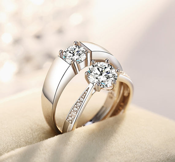 Couples Promise Rings Set (Adjustable Size)