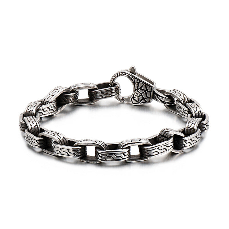 Vintage Skulls Mens Steel Bracelet 23cm