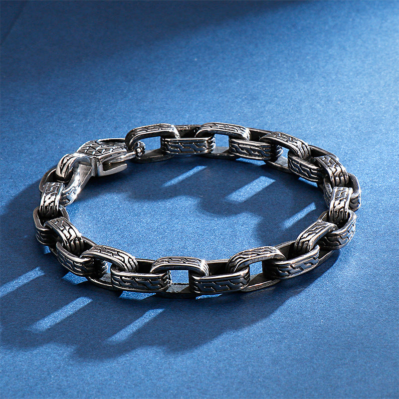 Vintage Skulls Mens Steel Bracelet 23cm