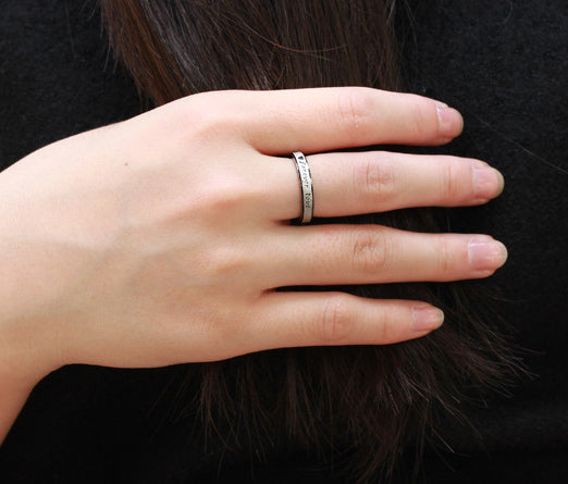 Personalized Forever Love Promise Rings Set for Couples
