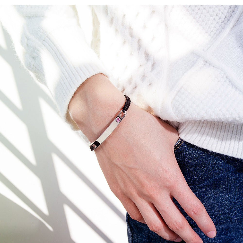 2 Pcs Engraved Matching Friendship Bracelets Set