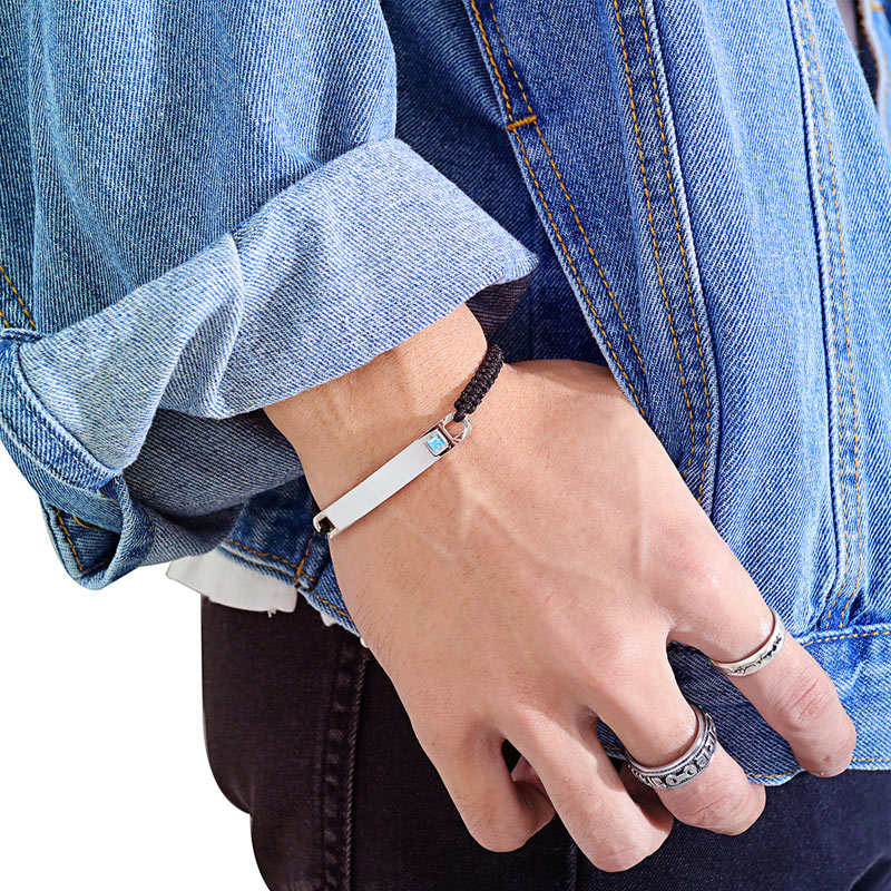 2 Pcs Engraved Matching Friendship Bracelets Set