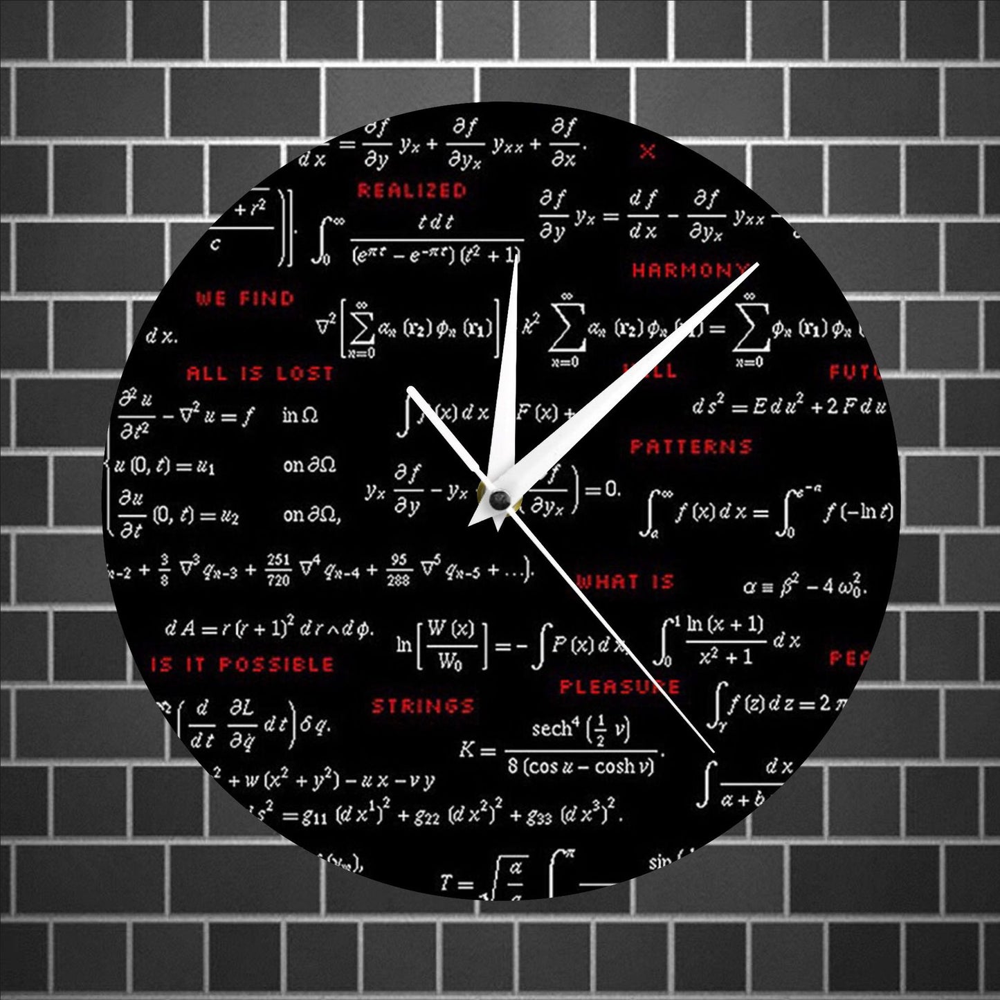 Wall Decor Clock Gift for Mathematics Teacher