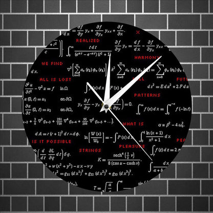Wall Decor Clock Gift for Mathematics Teacher