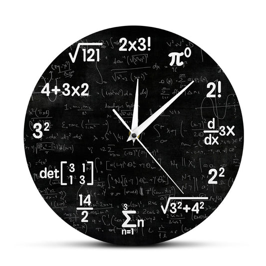 Wall Deco Clock Gift for Mathematician