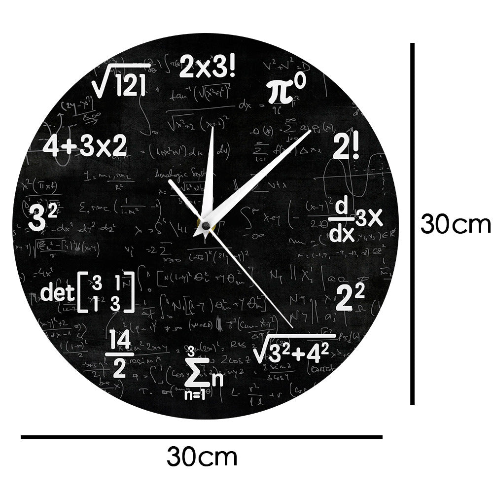 Wall Deco Clock Gift for Mathematician