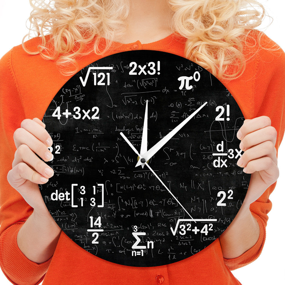 Wall Deco Clock Gift for Mathematician