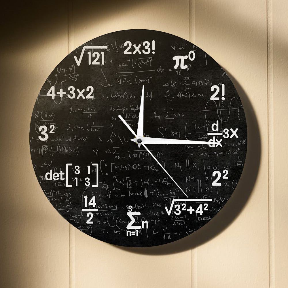 Wall Deco Clock Gift for Mathematician