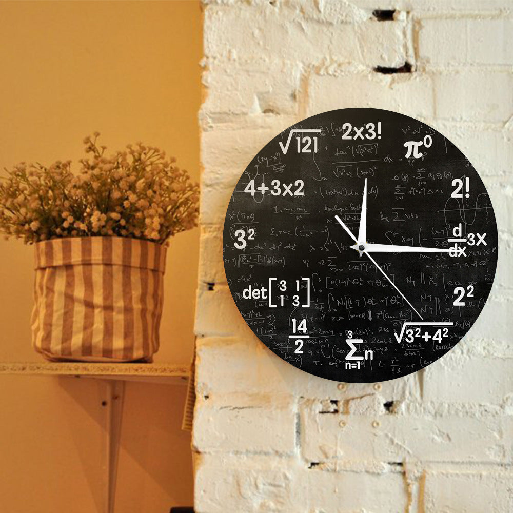 Wall Deco Clock Gift for Mathematician