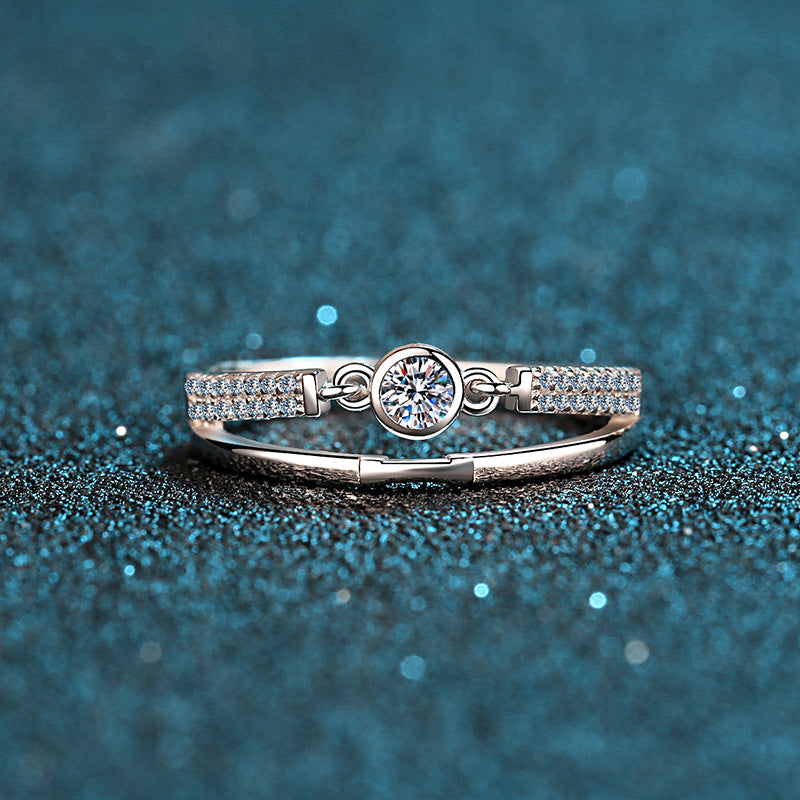 Custom 0.1 Carat Moissanite Ring for Women