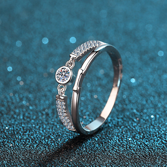 Custom 0.1 Carat Moissanite Ring for Women