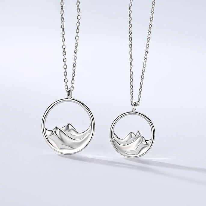 Mountains and Sea Friendship Necklaces Set