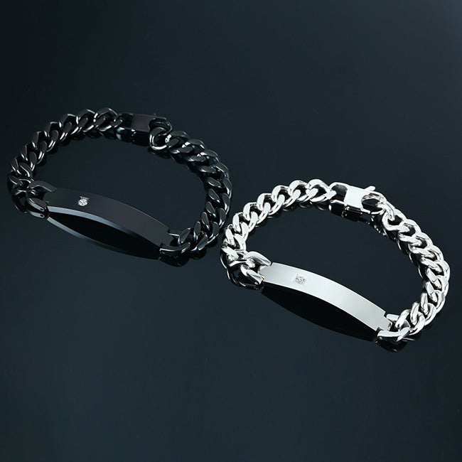 Engraved Mens Promise Bracelet Anniversary Gift