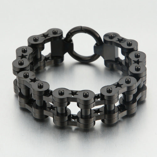 Custom Motor Bike Chain Mens Bracelet 21cm