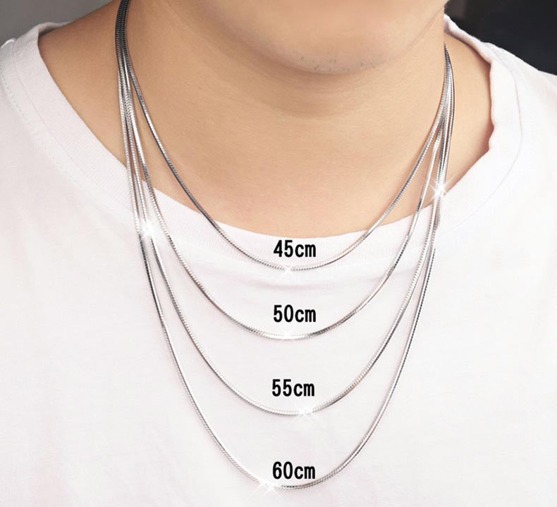 Snake Chain for Men Gold Plated Sterling Silver