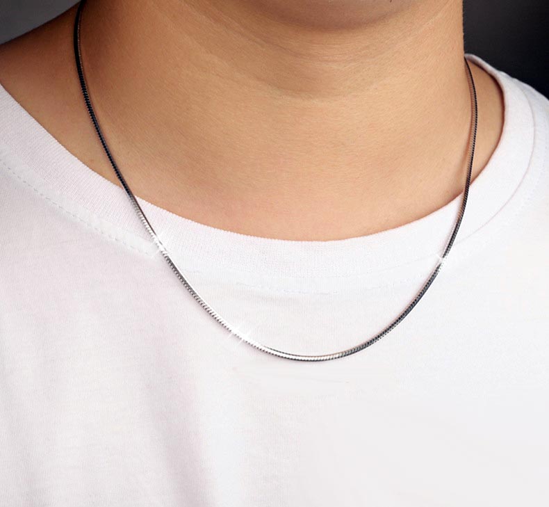 Snake Chain for Men Gold Plated Sterling Silver