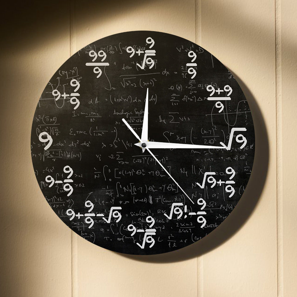Wall Decor Clock Gift for Mathematician