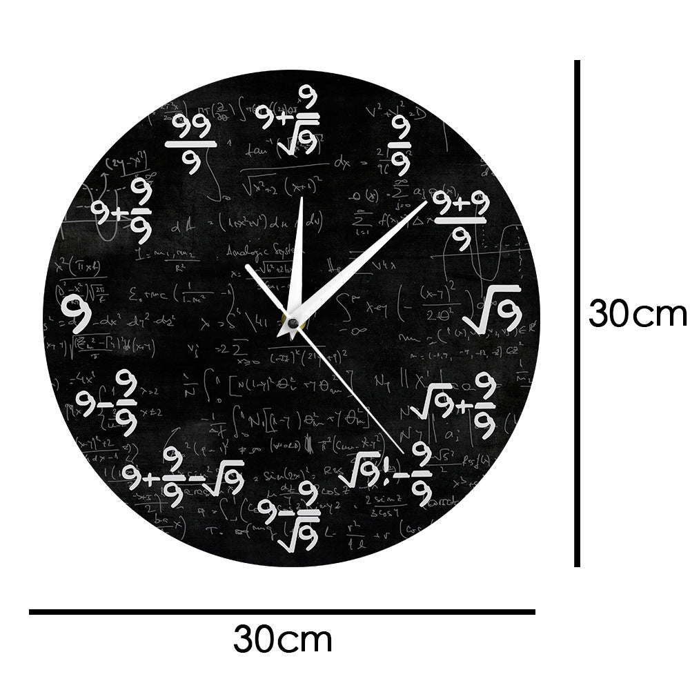 Wall Decor Clock Gift for Mathematician