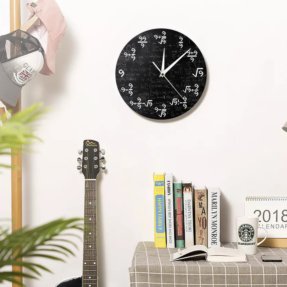 Wall Decor Clock Gift for Mathematician